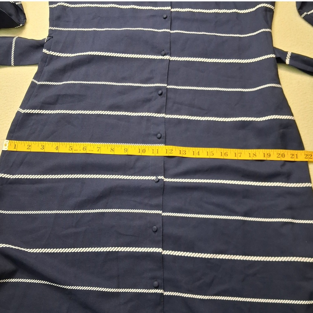 Vineyard Vines Coastal Nautical Rope Print Belted Midi Dress Womens Sz M NWT - Picture 5 of 16